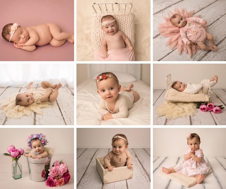 foto collage primo anno del bambino