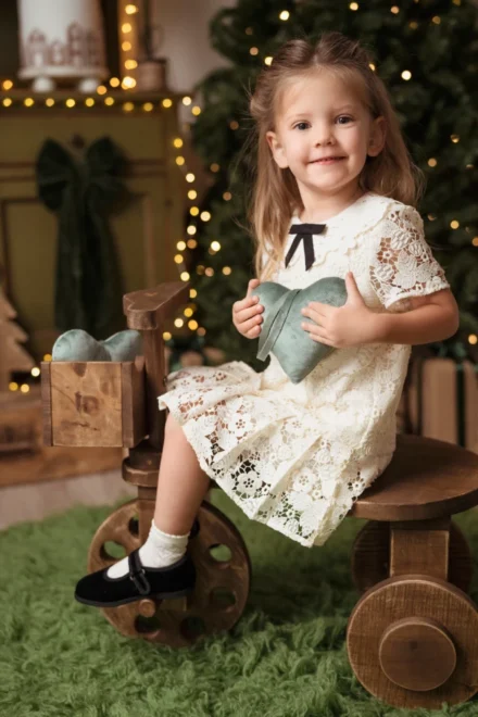 foto bimba a natale vintage